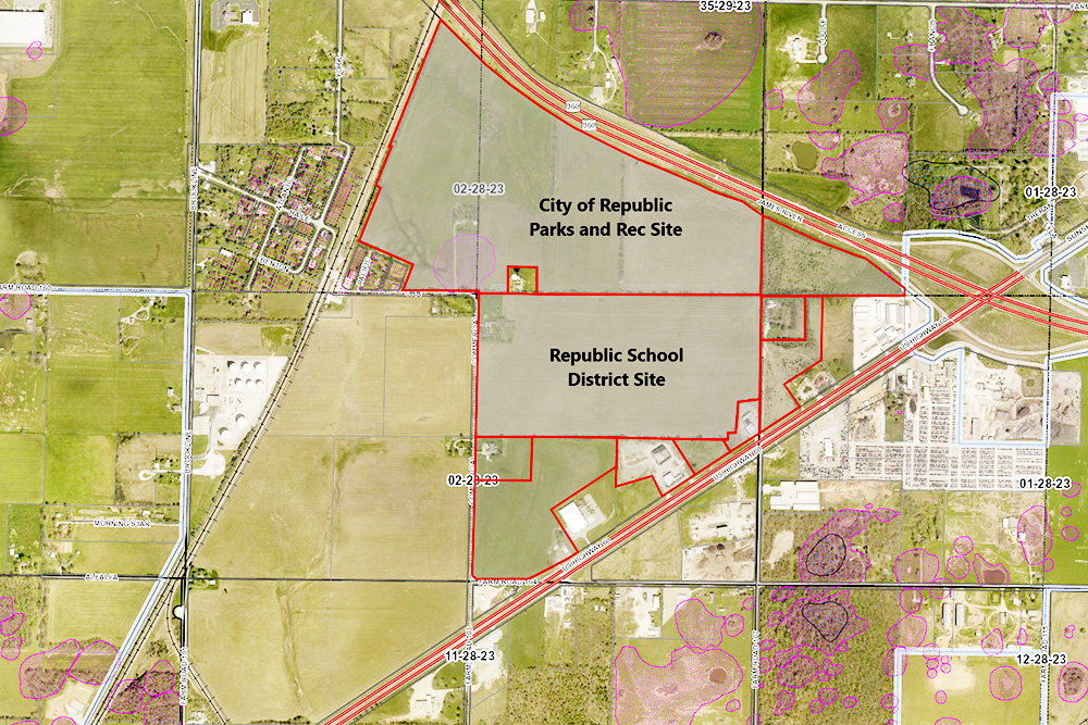 EDUCATIONAL INVESTMENTS: The Republic School District owns a 78-acre tract of land near the city's Republic Sports Park and Athletic Complex now under development.